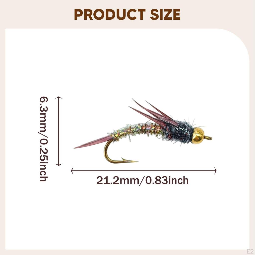 5Pcs Fly Fishing Lure Jig with Hook Equipment Stonefly Baits Artificial Hard for Walleye