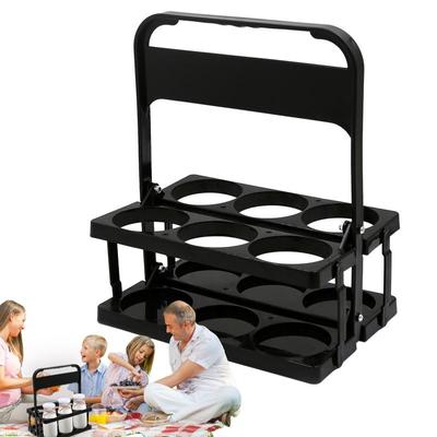6 Pack Multi Colors Foldable Beer Bottle Holder Carrier With Handle Portable Reusable Wine Cup Rack Bar Drink Carrier Container