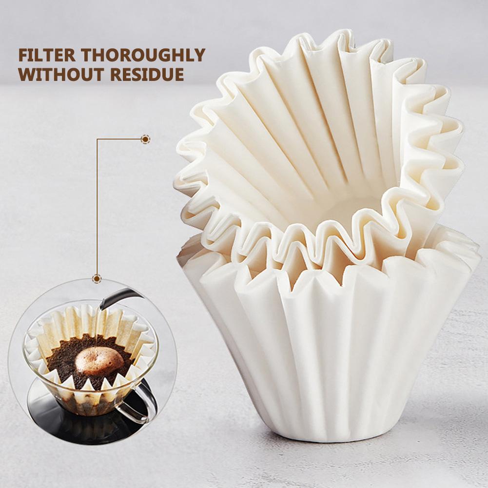 50pcs Coffee Powder Cup 155/45 Cake Cup Shape Coffee Filter Paper Pour Over Filtration Bag for Home