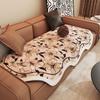 High-Grade INS Style Sofa Cushion Thickened Imitation Rabbit Fur Sofa Cover Cloth Non-Slip Universal Seat Cushion Cover Towel
