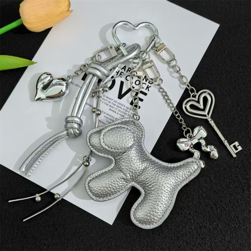 Ins Style 3D Heart Bowknot Keychain - Luxury Fashion Bag Charm