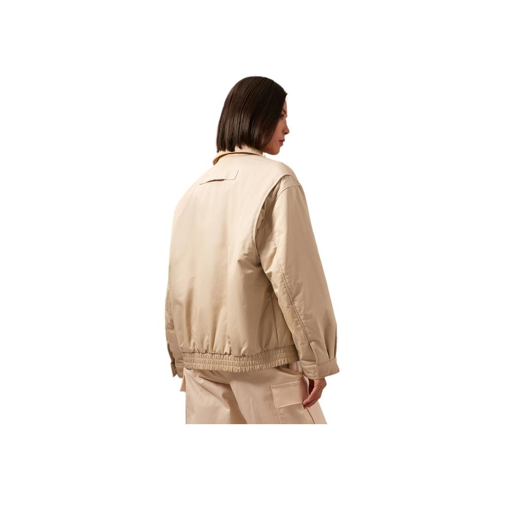 Calvin Klein Collared Solid Long Sleeve Cotton Jacket Women Jackets Khaki J223569