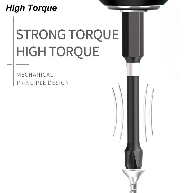 Impact Batches Magnetic Screwdriver Bits Set Anti-slip Tip 1/4 Hex Shank PH2 Head Phlippes Cross High Hardness Water Proof Tool