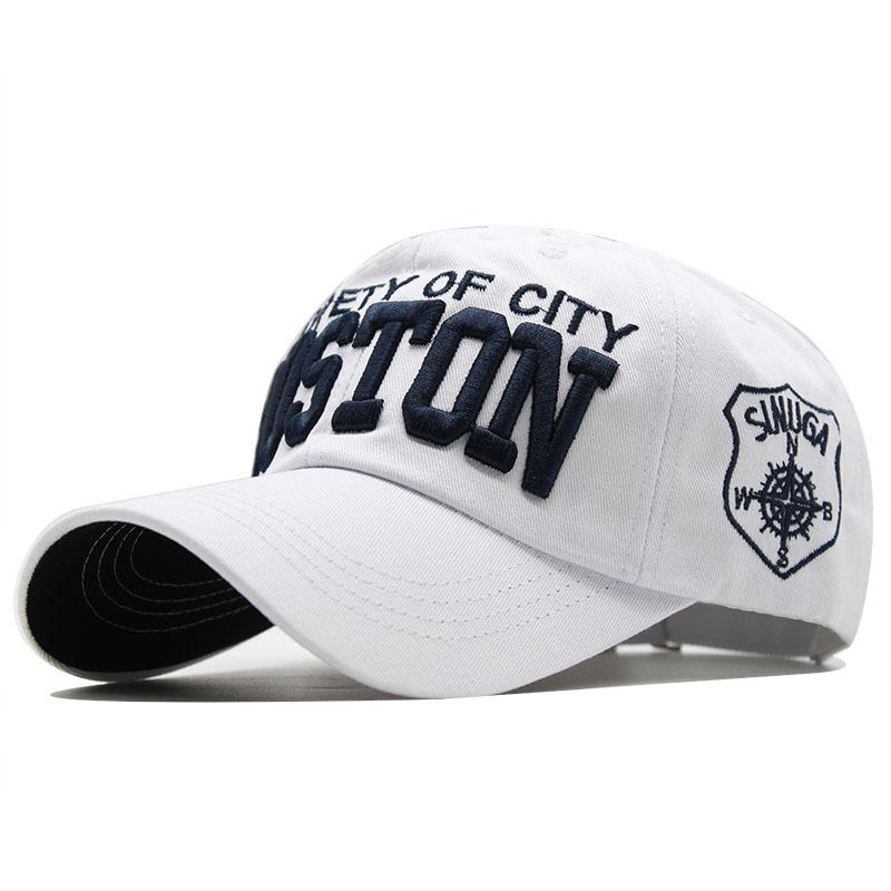 Oston Three-Dimensional Embroidery Letters Men And Women Baseball Hat Cotton Washed Outdoor Cap Hipster