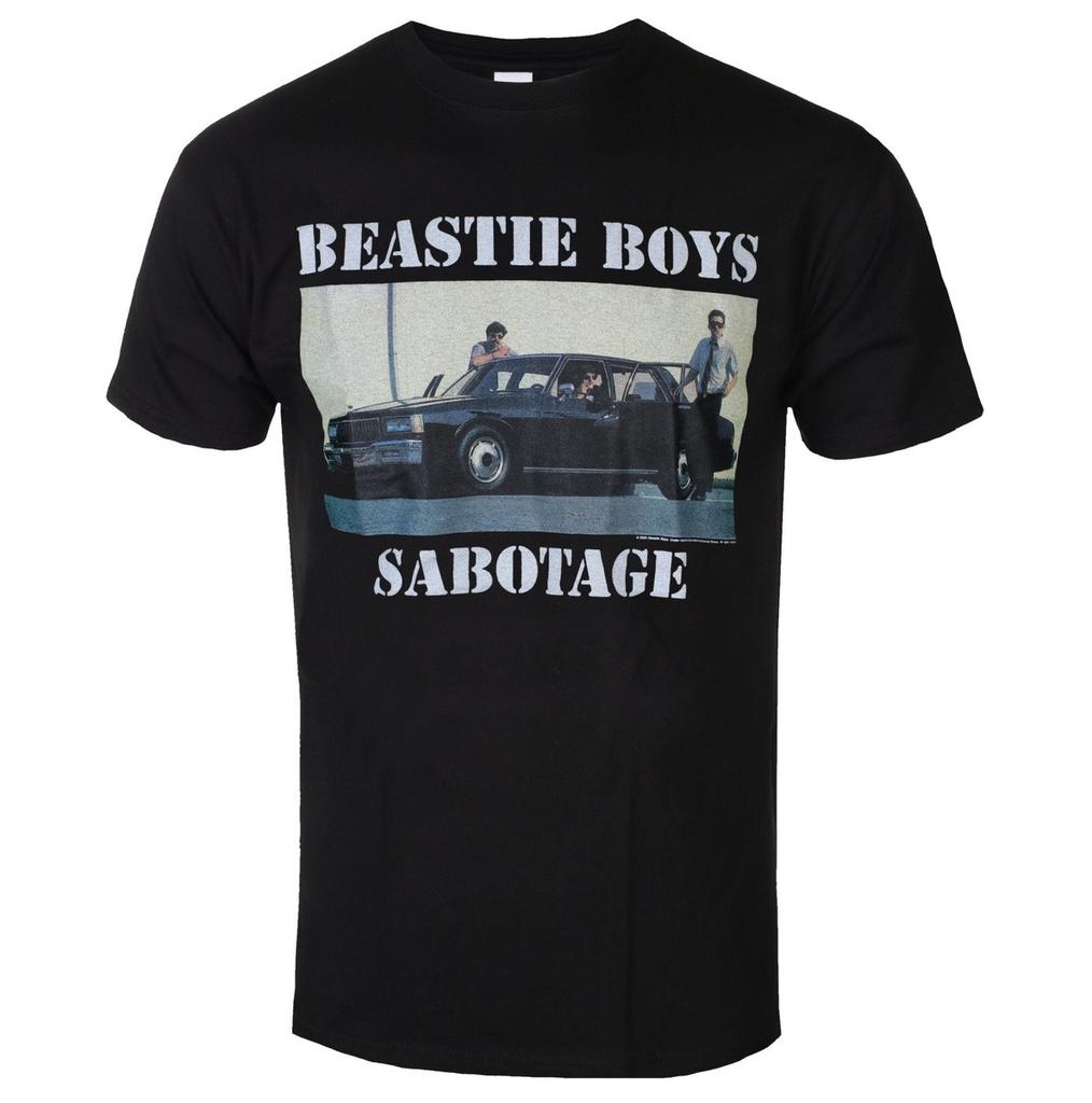 Beastie Boys Vintage Red White Logo Print Tee Retro Hip Hop Streetwear Casual Unisex