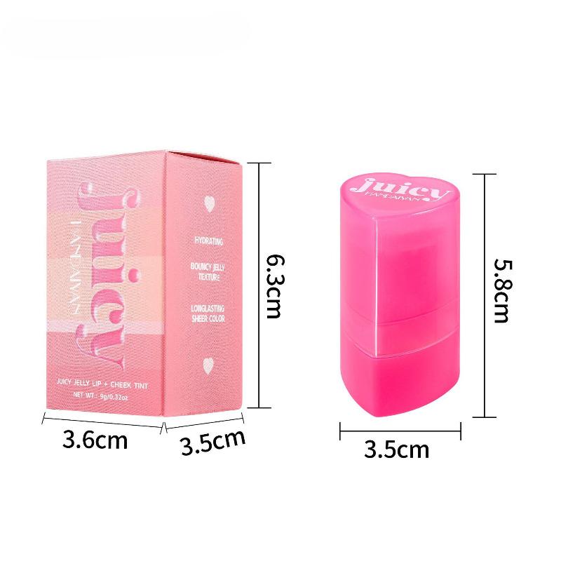 5 barev Jelly Blush Stick Balzám na rty Oční stíny 3 v 1 Víceúčelová matná tvářenka Moisturize Brighten Lip Gloss