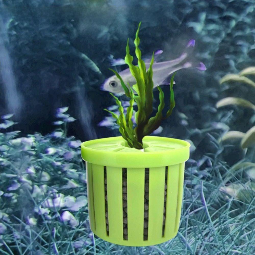 4PCS Glass Pot Hanging Aquarium Plant Holder Water Plant Stand Fish Tank Plant Cup  for Fish Tank