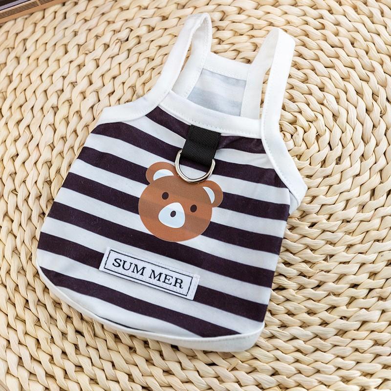 Spring and Summer Dog Dopamine Candy Color Two Feet Cool Vest Medium and Small Dog Cat Teddy Pet Dog Clothes