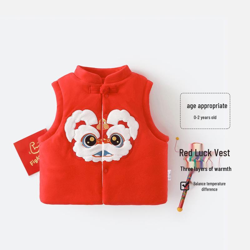 New Year Padded Baby Onesie: Festive Winter Style for Newborn Girls & Boys 100 cm