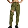 Wysoka talia Luźne ściągane Wiatroszczelne Damskie Skinny Codzienne Outdoorowe Konwertowalne Wiązane Spodnie Sportowe