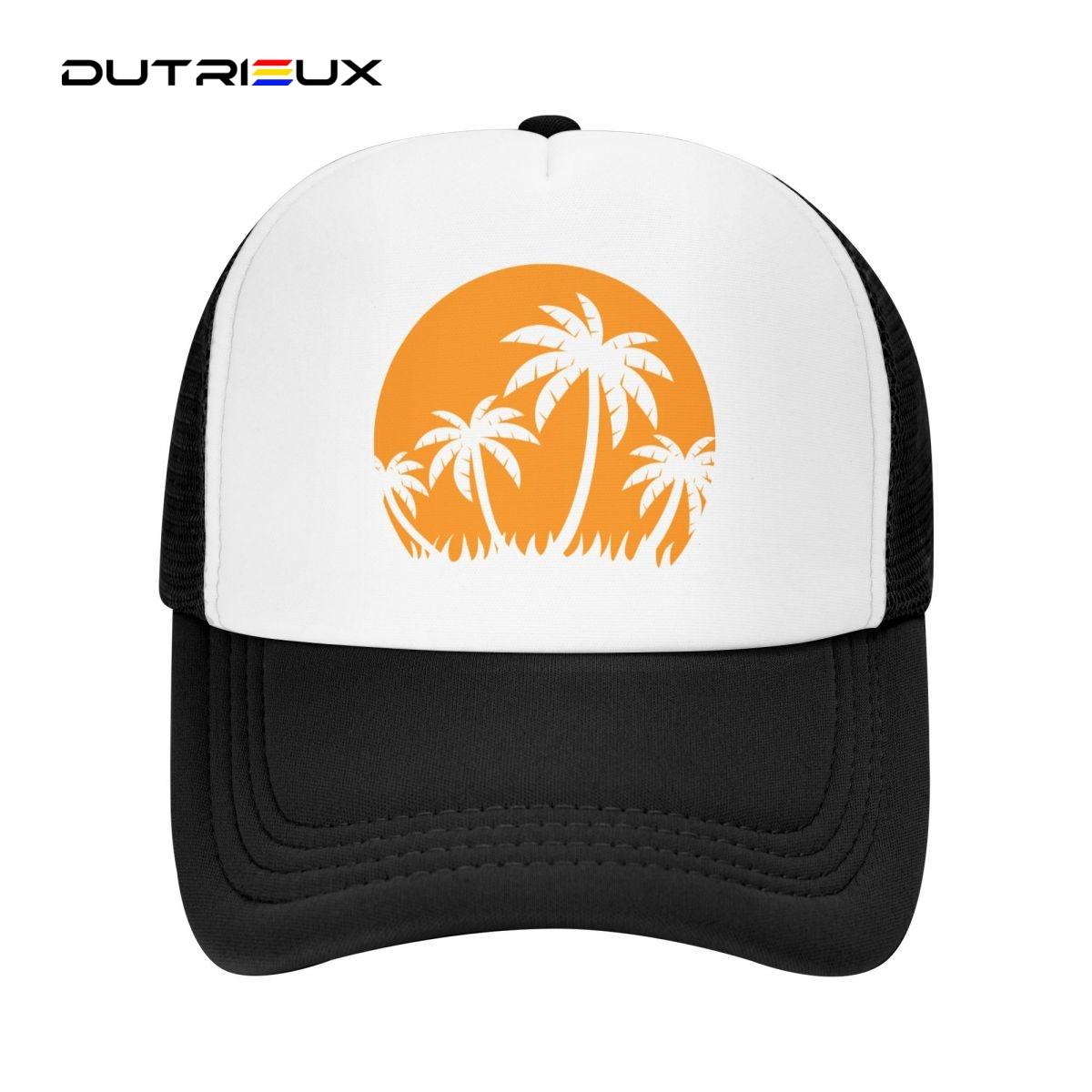 

Vintage Hawaii Sun Sand Beach Palm Tree 2023 Summer Women Unisex Mesh Baseball Cap Sunhat Outdoor Breathable Hats Casquette