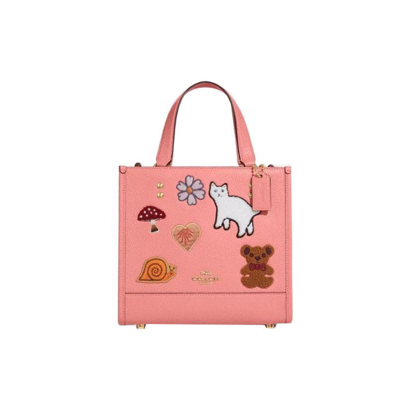 New COACH Dempsey Cow Leather Tote Bag Shopping Bag Shoulder Bag Crossbody Bag Handbag Small Size Women's Candy Pink CC421-IMS5K