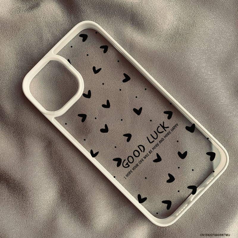 Modische Pinke Kleine Liebesherz Handyhülle Für iPhone 17 Pro 15 16 14 13 12 11 XR XS Max 7 8Plus Niedliche Glücksbringer Klare Harte Abdeckung