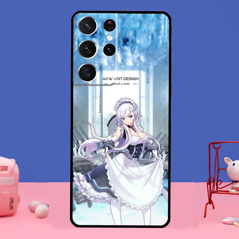 Azur Lane Phone Case For Samsung Galaxy S21 Ultra S20 FE S8 S9 S10 S22 Plus Note 20 Ultra Full Cover