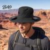 Wide Brim Fan Cap Solar Hat, UPF 50+ Sun Hat with 2 Outdoor Cooling Fans, & USB Rechargeable, 3 Speeds for Fishing/Camping/Hiking/Gardening