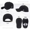 GITIAMO Cap with English Lettering On the Single Point Adjustable Available In and UV Sun and English Women's Side, Embroidery, Strap, Black, White,