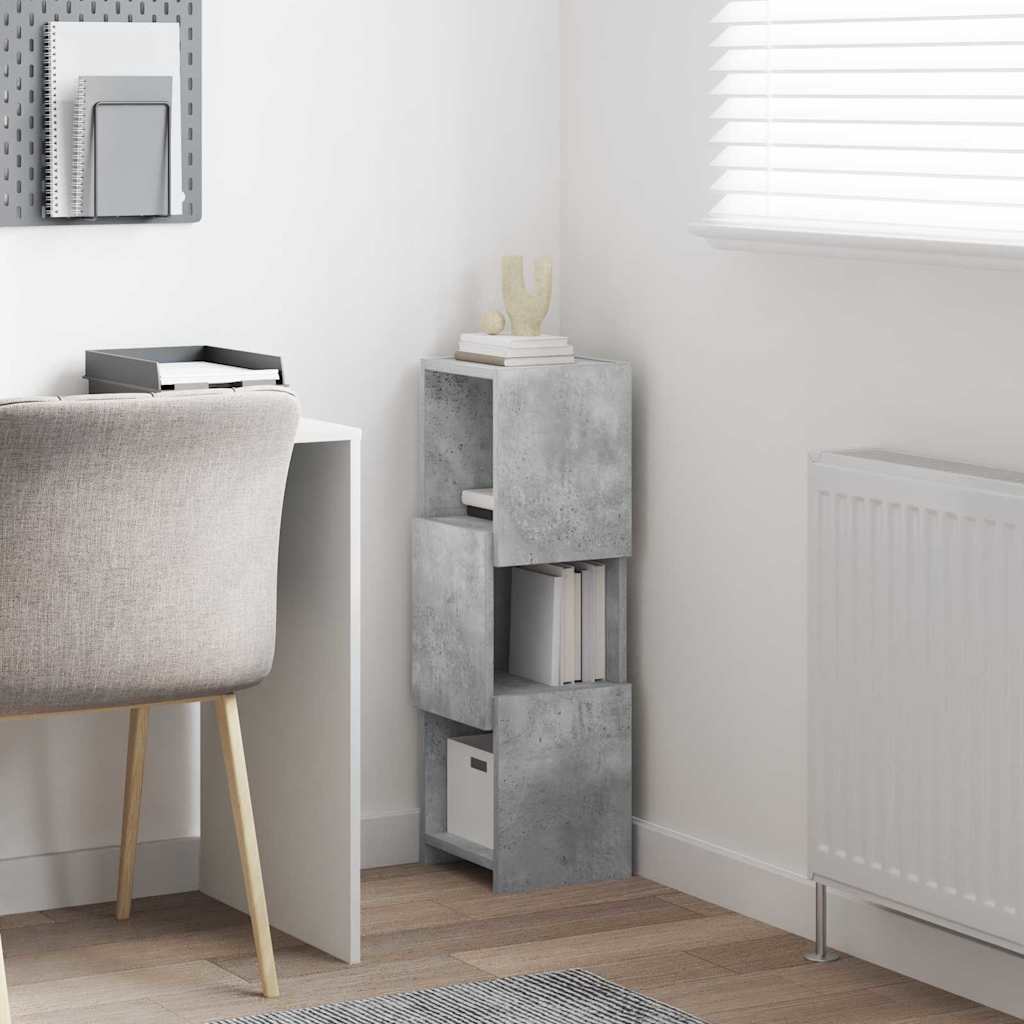Corner Cabinet 25.5x25x80cm Engineered Wood Concrete Grey