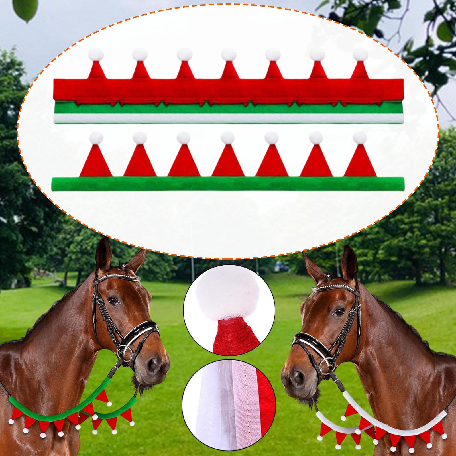 

Xmas Horse Rein Cover Comfortable Equestrian Supplies for Holiday Parties and Family Photos