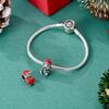Charms Coppersanta Claus Green Heart-Shaped Beads Fit Charms Plataoriginal Bracelet Beads Women Jewellery Making Diy