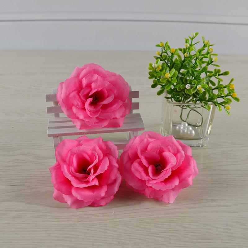 10PCS 8CM Artificial Rose Flower Heads Handmade DIY Wedding Party Home Room Decoration Valentine's Day Festive Party Supplies
