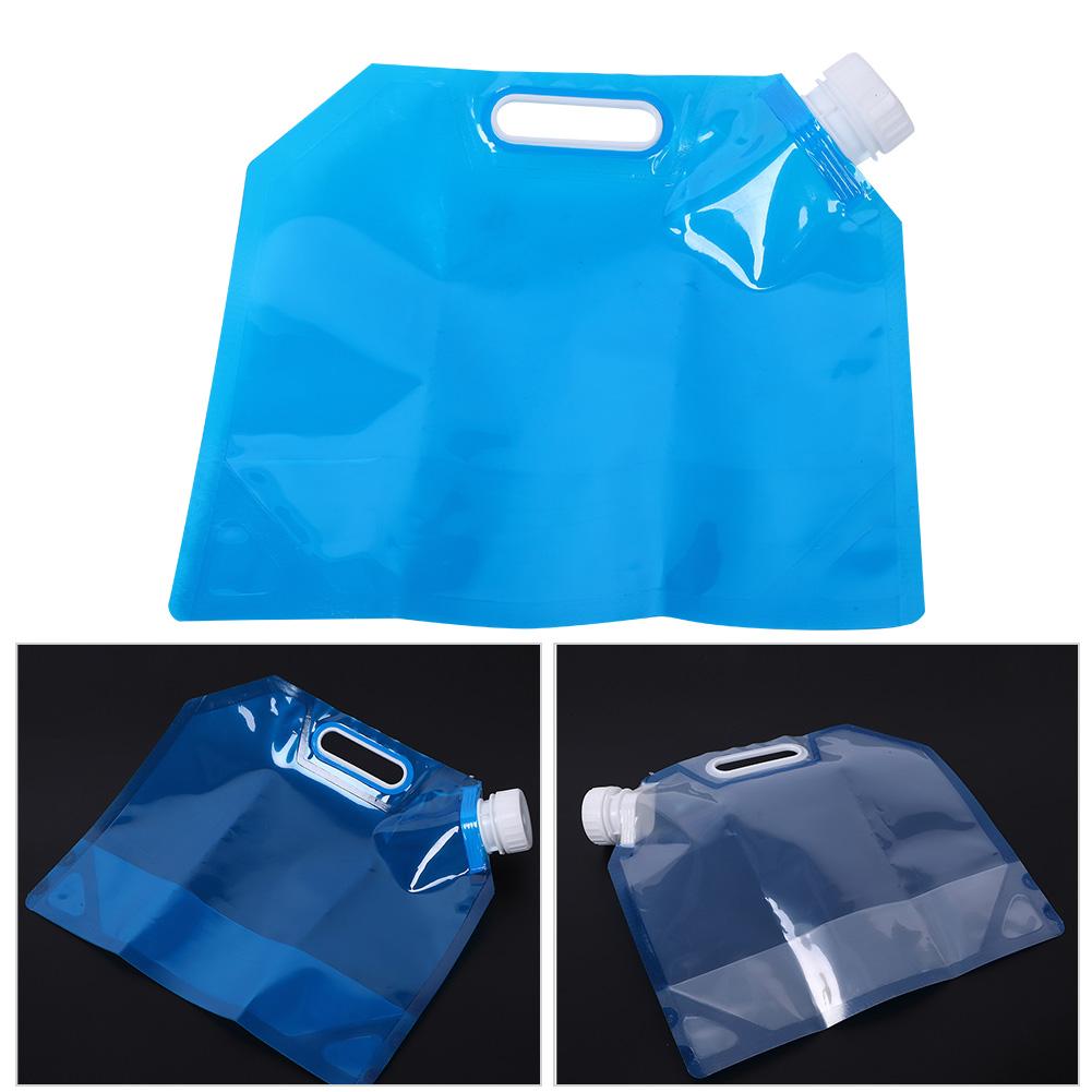 3L Portable Camping Hiking Folding Water Storage Lifting Bag for Survival Outdoor Travel Blue