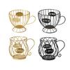 Storage Rack Durable Iron Coffee Capsule Storage Rack Hollow Design Space-Saving Strong Capacity Organizer for Home Kitchen