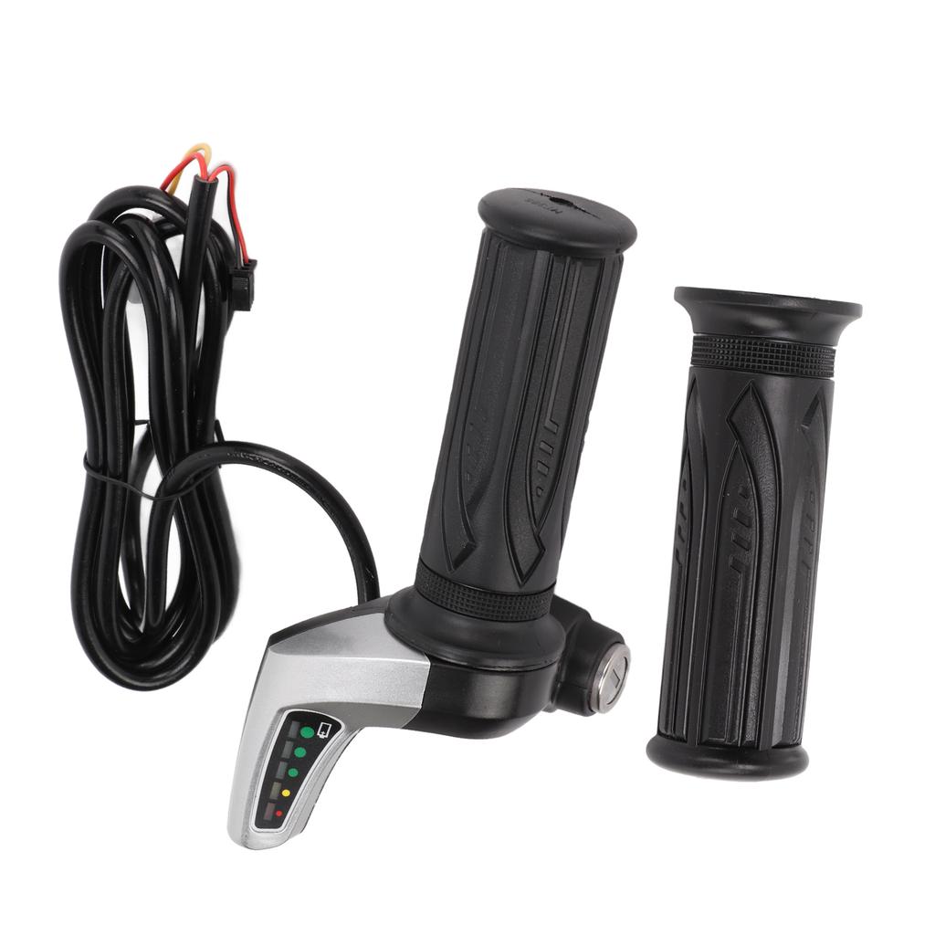 1 Pair Electric Bike Throttle Grip Universal Electric Scooter Wire Twist Throttle Grip with LED