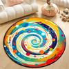 Modern Abstract Round Carpet Antiskid Large Living Room Rug Soft Easy Clean Bedroom Decoration Dressing Table Mat Customizable