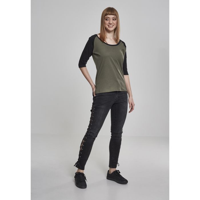 Urban Classics Ladies - 3/4 RAGLAN Longsleeve Top Shirt