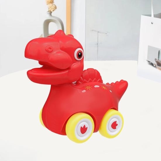 Pull Back Dinosaur Car Toys for Kids Cartoon Dino Figures Vehicle
