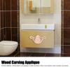 Wood Applique sy Installation   Natural Eco Friendly   Exquisite Pattern Wood Carving Applique