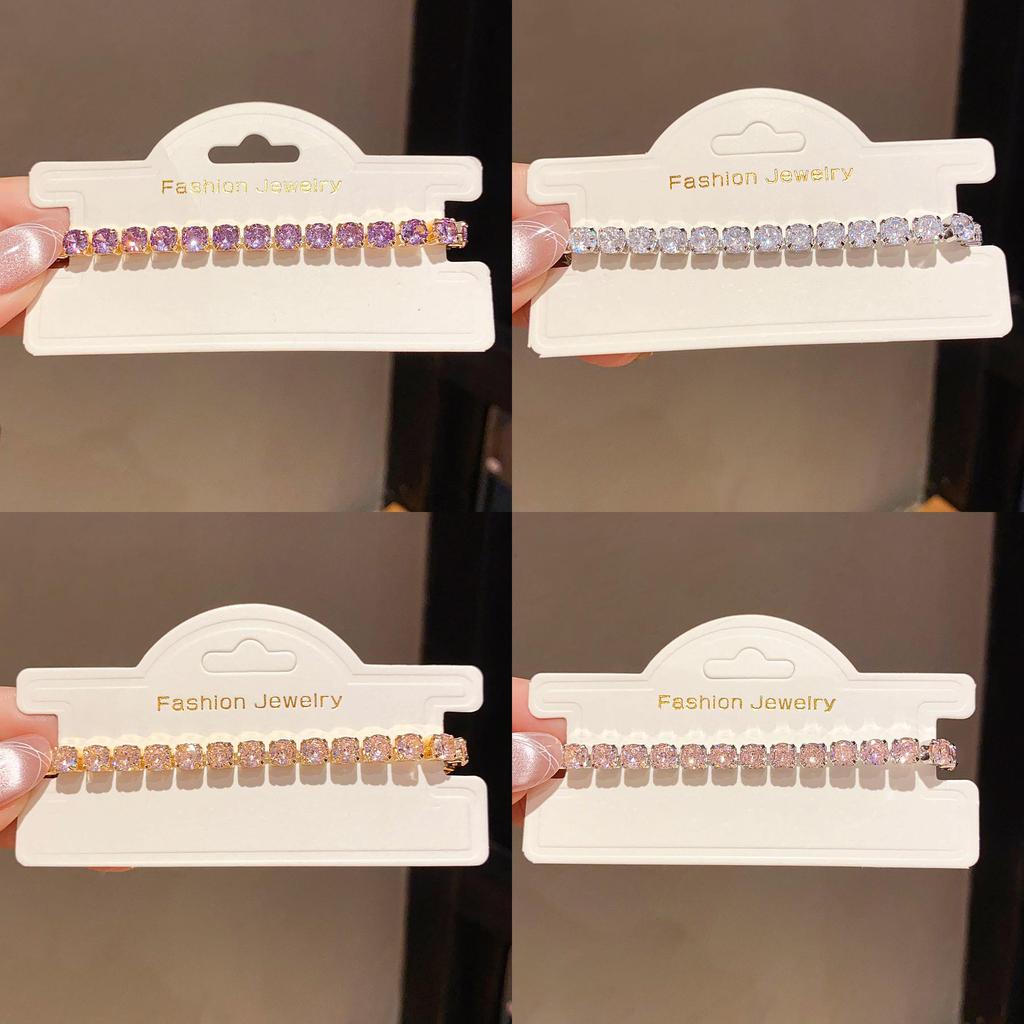 Geometric Zircon Square Link Bracelet For Women Elegant Fashion Gift For Her