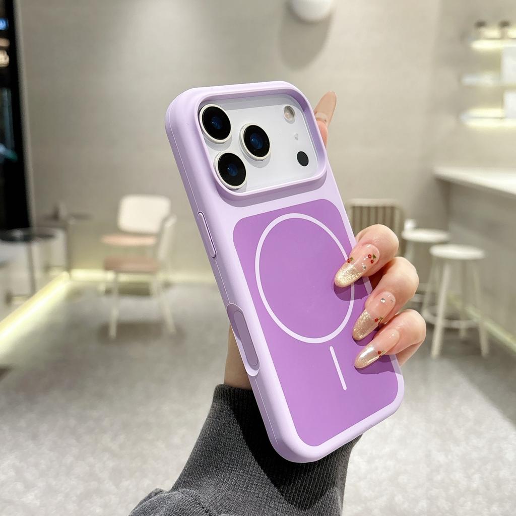 Luxury Hit Color Liquid Silicone Soft Phone Case For iPhone 17 Air 16 15 14 13 Pro Max Plus For MagSafe Charge Magnetic Cover