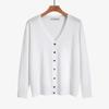 2023 Autumn Office Sweater Knitwear Casual V-neck Long Sleeve Cardigan Versatile Solid Button Knitted Cardigans Outwear 29625