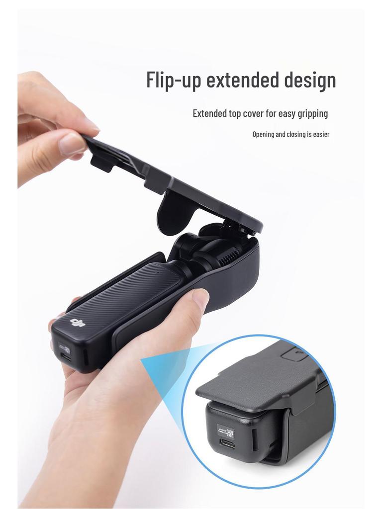 DJI Pocket 3 Protective Case with Magnetic Flip Cover and Screen Plate for Gimbal Camera and Filter Storage.