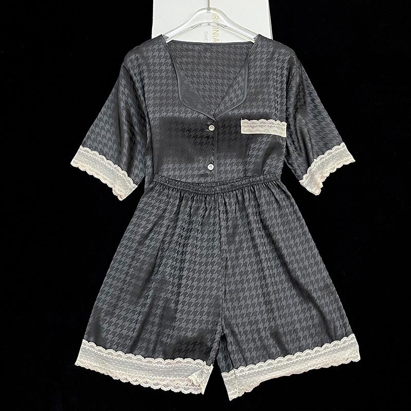 Summer Sweet And Gentle Pink Short Sleeve Shorts Pajamas Ladies Wind Suit Loungewear