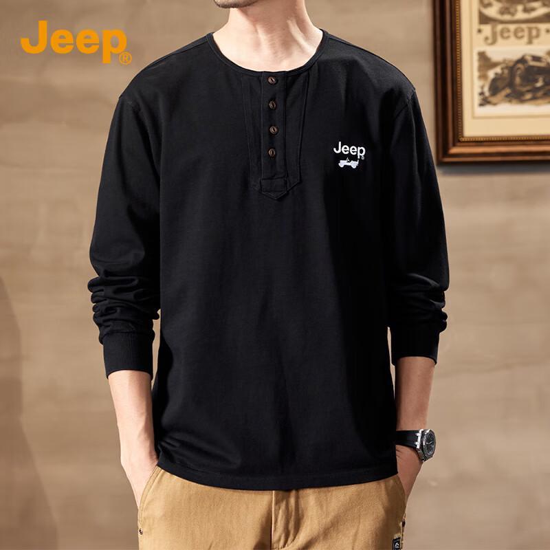 Jeep Men's Pure Cotton Long Sleeve T-Shirt