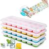 14 Grids Ice Cube Trays Reusable Silicone Ice Cube Mold Fruit Ice Maker with Removable Lids Kitchen Tools Freezer Summer Mould