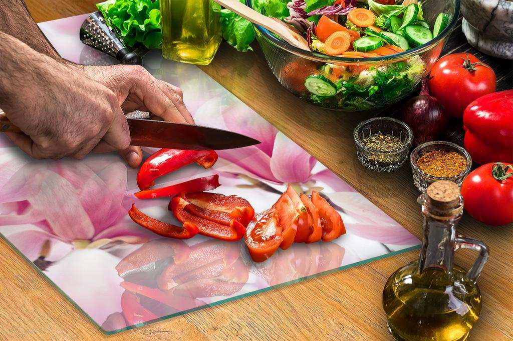 GLASS CUTTING BOARD 35x52 Flower