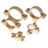 Gold Hardware Fit 15 22 28 35 40mm OD Tube Brass M10 Pipe Clamp Bracket Support Hanger Fixed Plumbing Water