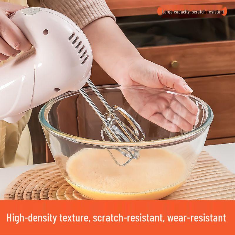 Heat-Resistant Large Thickened Borosilicate Glass Mixing Bowl – Ideal for Salads, Soups, and Egg Beating.