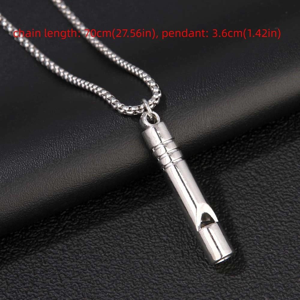 Women Jewelry accessories Necklace for men Titanium steel chain Sweater chain Whistle necklace