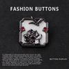10Pcs Shirt Buttons High-End Exquisite National Style Metal Square Wool Clothes Cardigan Shirt High-End Buttons