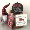 Festive Christmas Tiered Tray Decor Santa Wood Sign Gnome Santa for Holiday Table Centerpiece for New Year Home Tabletop