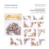 Set de Stickers Floraux Poésie Sucrée – Série Musée Encre Blanche pour Journaux DIY
