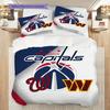 Washington Wizards Pattern Bedding Quilt Set Quilt Cover Pillowcase Home Decoration Birthday Gift (1 * duvet cover + 2 * pillowcase, without core)