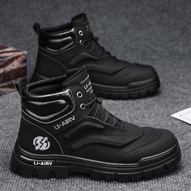 

Мужские ботинки для улицы осень-зима 2024 новые высокие ботинки Мартин мужские рабочие ботинки-локомотивы мужская повседневная трендовая обувь 39