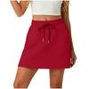 Women’s High Waist Athletic Skort with Side Pockets Drawstring Waistband Casual Sports Skirt Shorts for Running Yoga Tennis