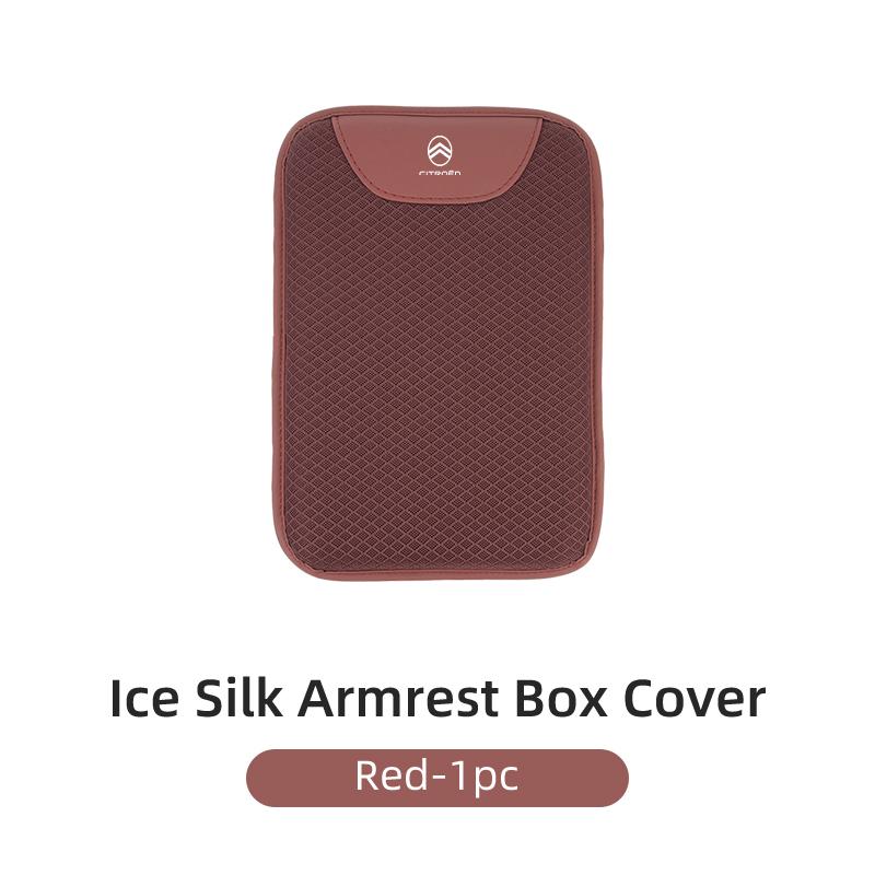 TCJH7 Ice Silk Heightening Car Armrest Pad Breathable For Citroen C4 C3 C5 C1 C2 Berlingo Celysee Cactus Picasso Aircross Grand