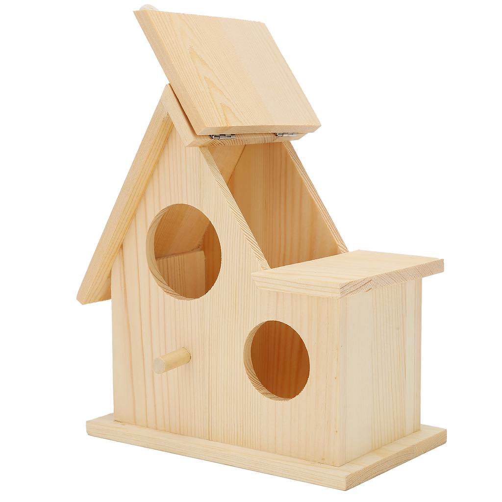 Wood Bird Nests Outdoor Birdhouse Breeding Box Bird Cage for Garden Backyard Balcony Decor